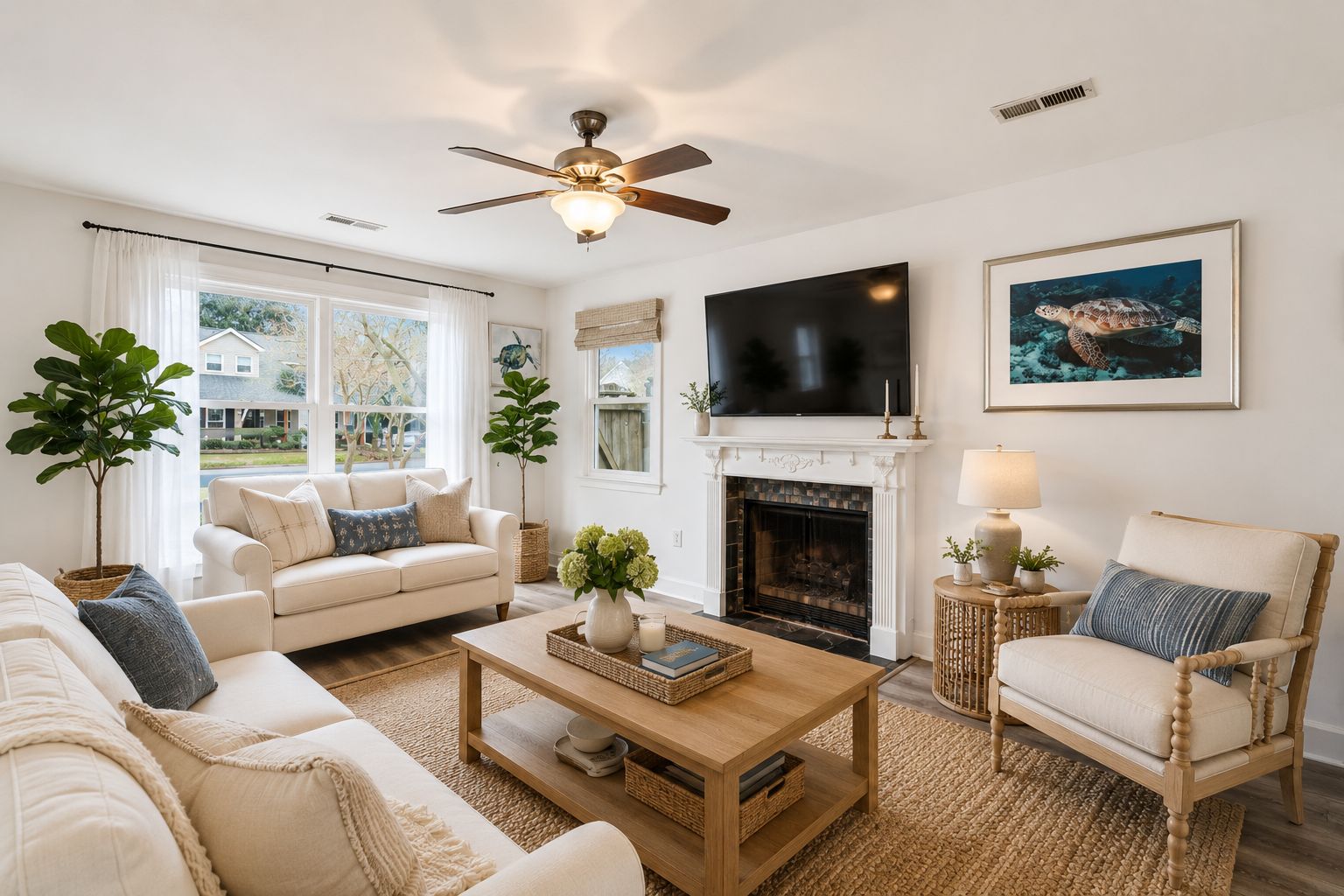 Living Room Virtual Staging